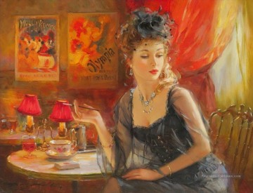 Belle femme KR 034 Impressionist Peinture à l'huile
